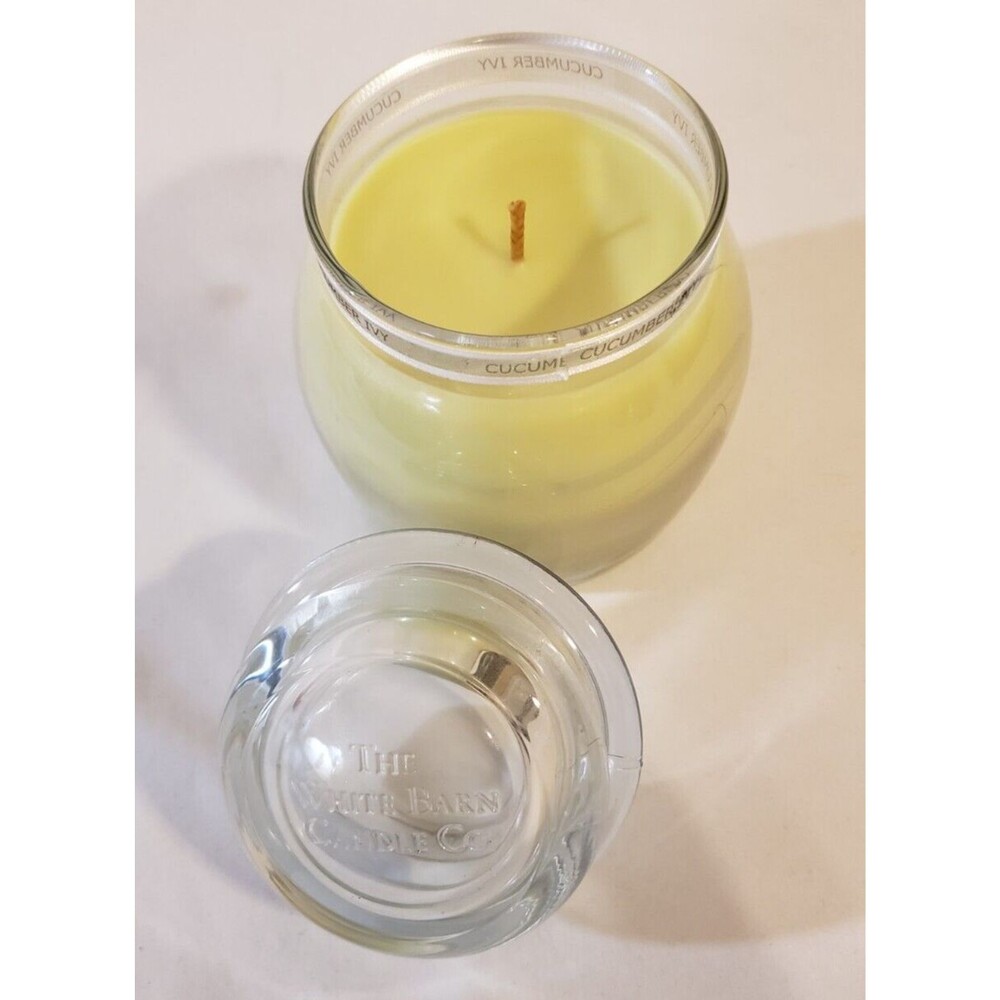 Bath & Body Works White Barn Candle "Cucumber Ivy" Real Essence 15 oz